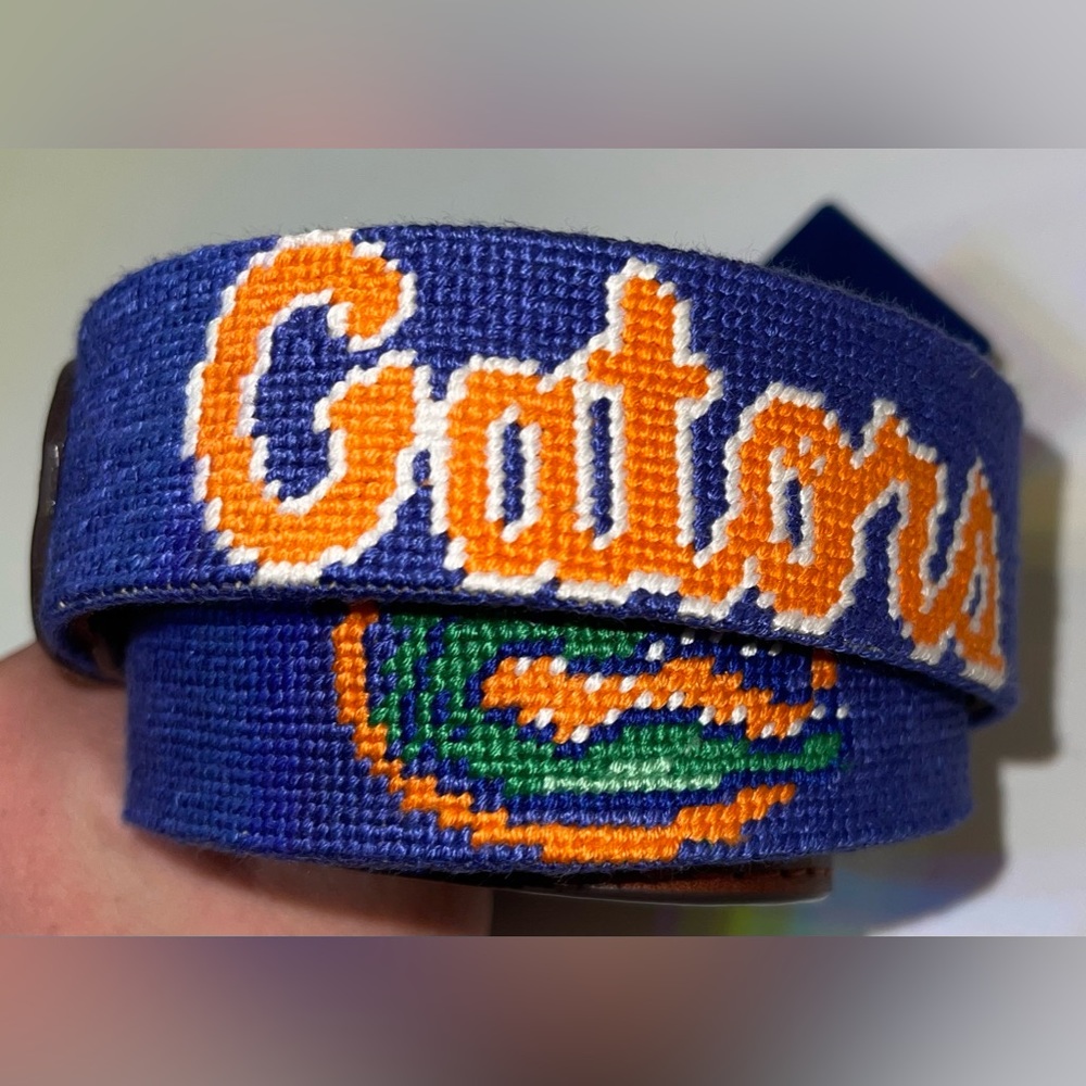 University of Florida Smathers and Branson needlepoint belt- size 36 (x2) and 42